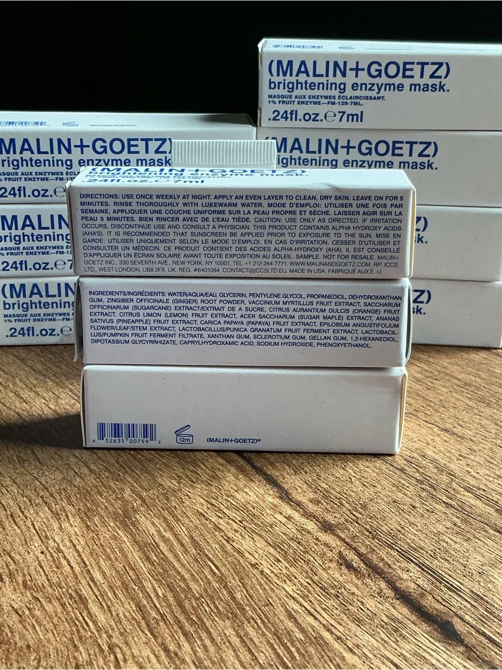 TEN Malin + Goetz Brightening Enzyme Mask - 7mL each